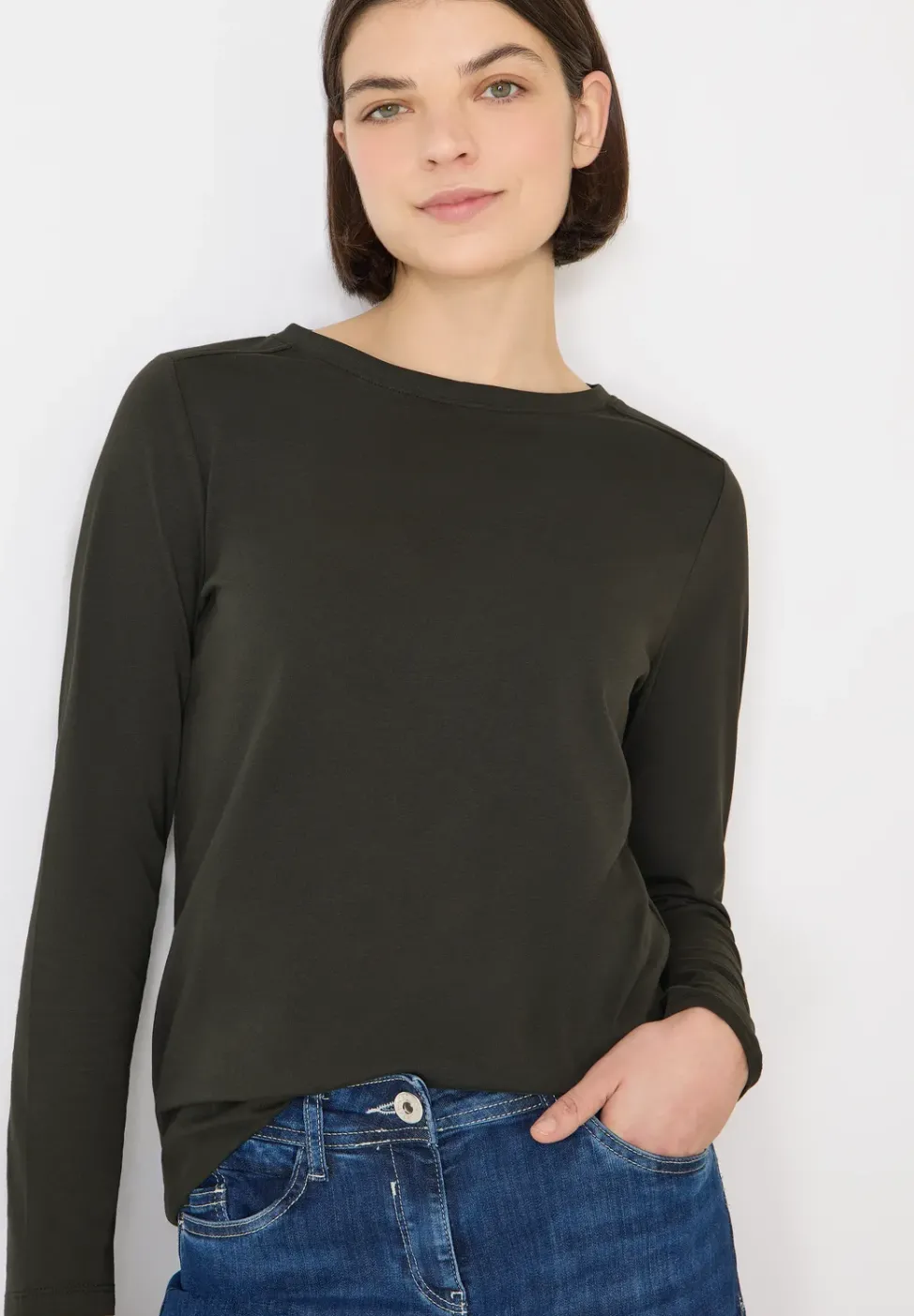 Shirt in Unifarbe