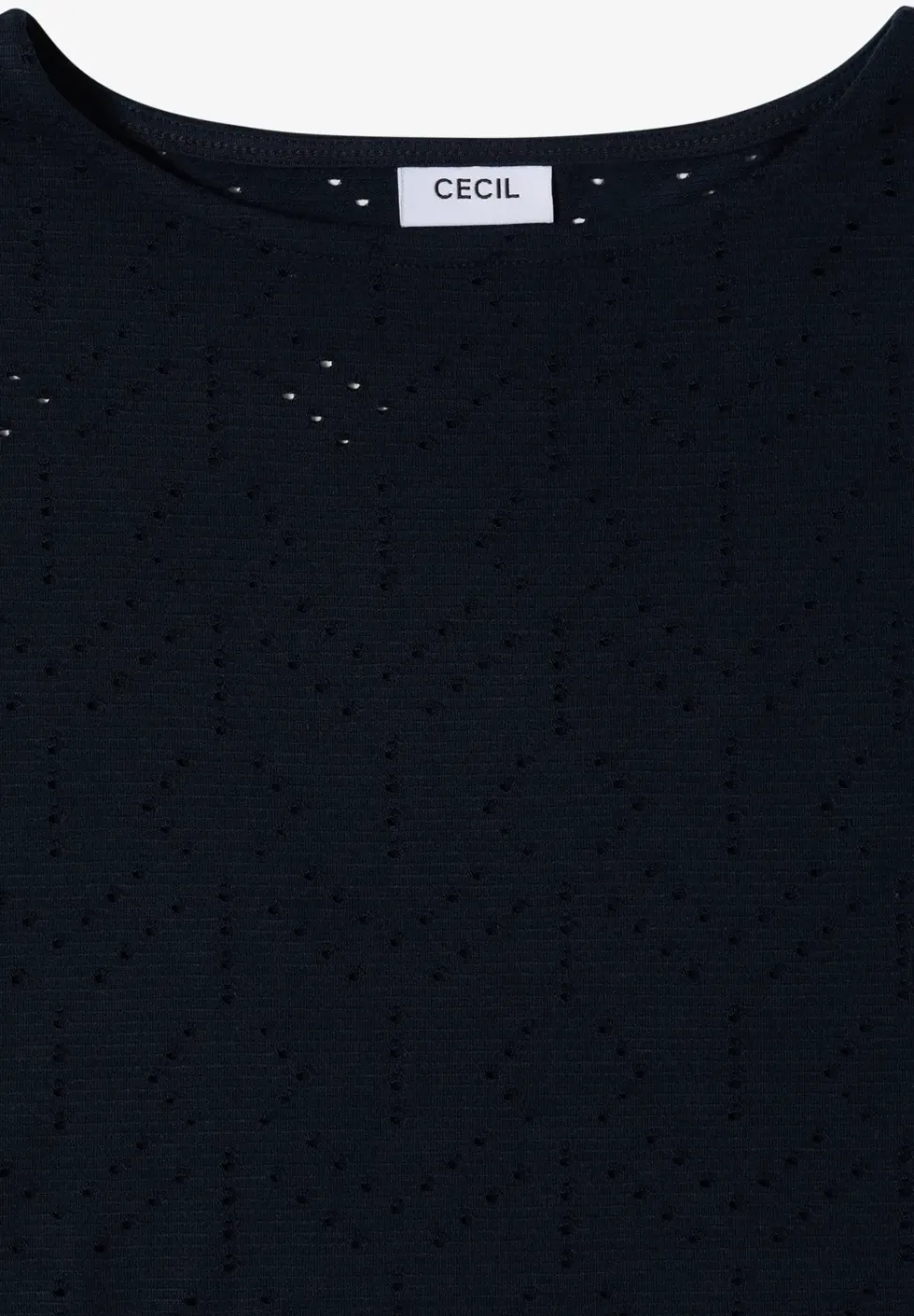 Shirt mit Boatneck in Ajour-Optik