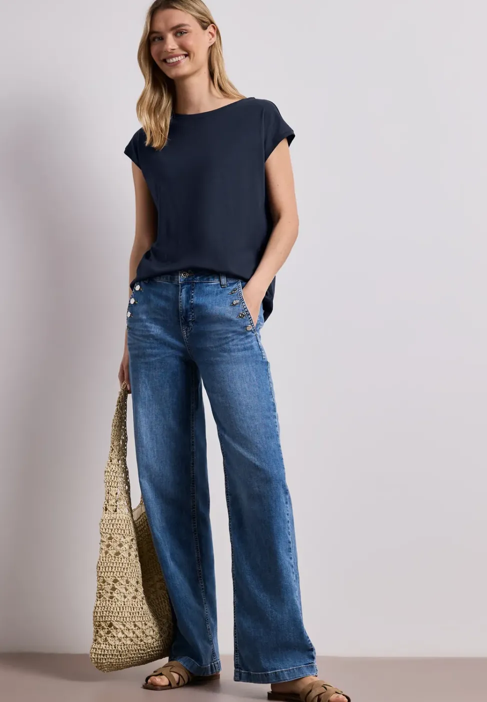 Shirt mit Boatneck und Deko-Detail