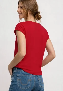Shirt mit Boatneck und Deko-Detail