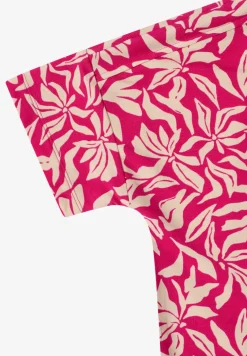 Shirt mit Boatneck und floralem Print