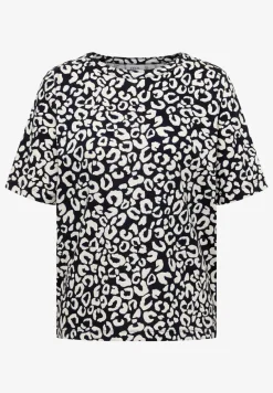 Shirt mit Boatneck und Leo-Print