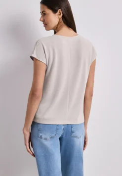 Shirt mit Boatneck und Schulterdetail