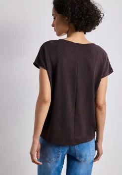 Shirt mit Boatneck und Schulterdetail