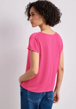 Shirt mit Boatneck und Schulterdetail
