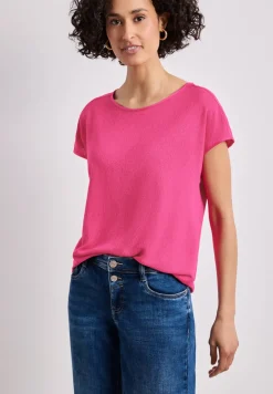 Shirt mit Boatneck und Schulterdetail