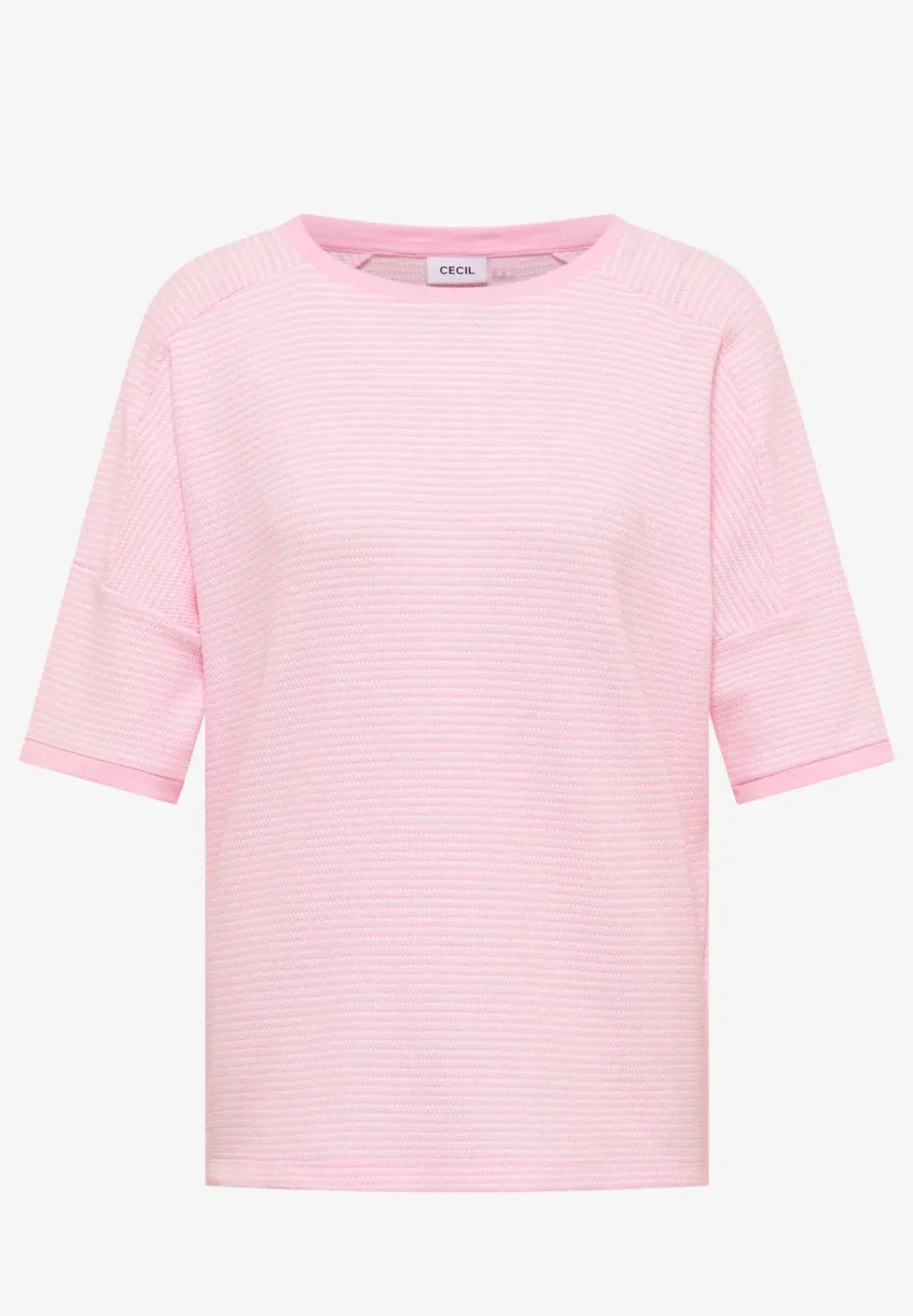 Shirt mit Boatneck und Struktur