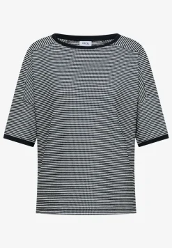 Shirt mit Boatneck und Struktur