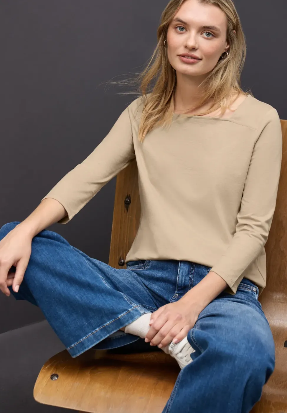 Shirt mit Carré Ausschnitt