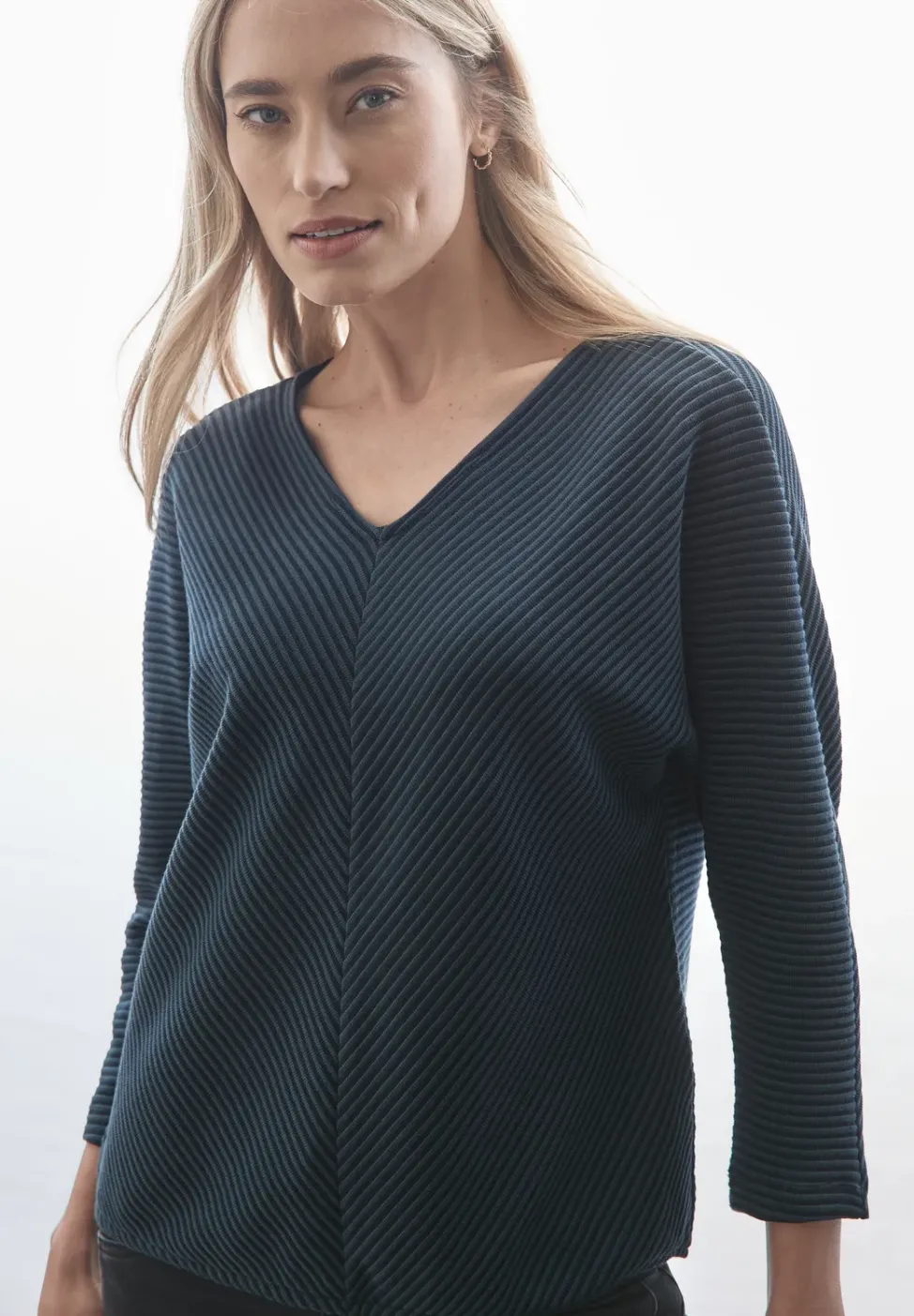 Shirt mit Diagonalstruktur