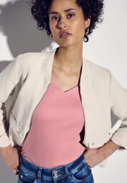 Shirt mit Diamant-Ausschnitt