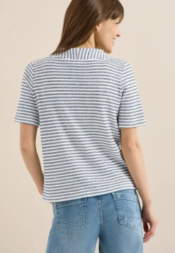 Shirt mit Funnel Neck und Struktur