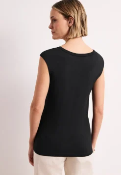 Shirt mit gerundetem V-Ausschnitt