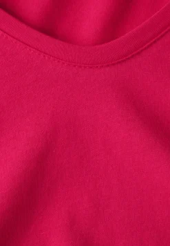 Shirt mit gerundetem V-Neck