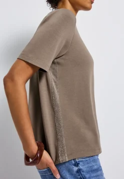 Shirt mit Glitzerstreifen