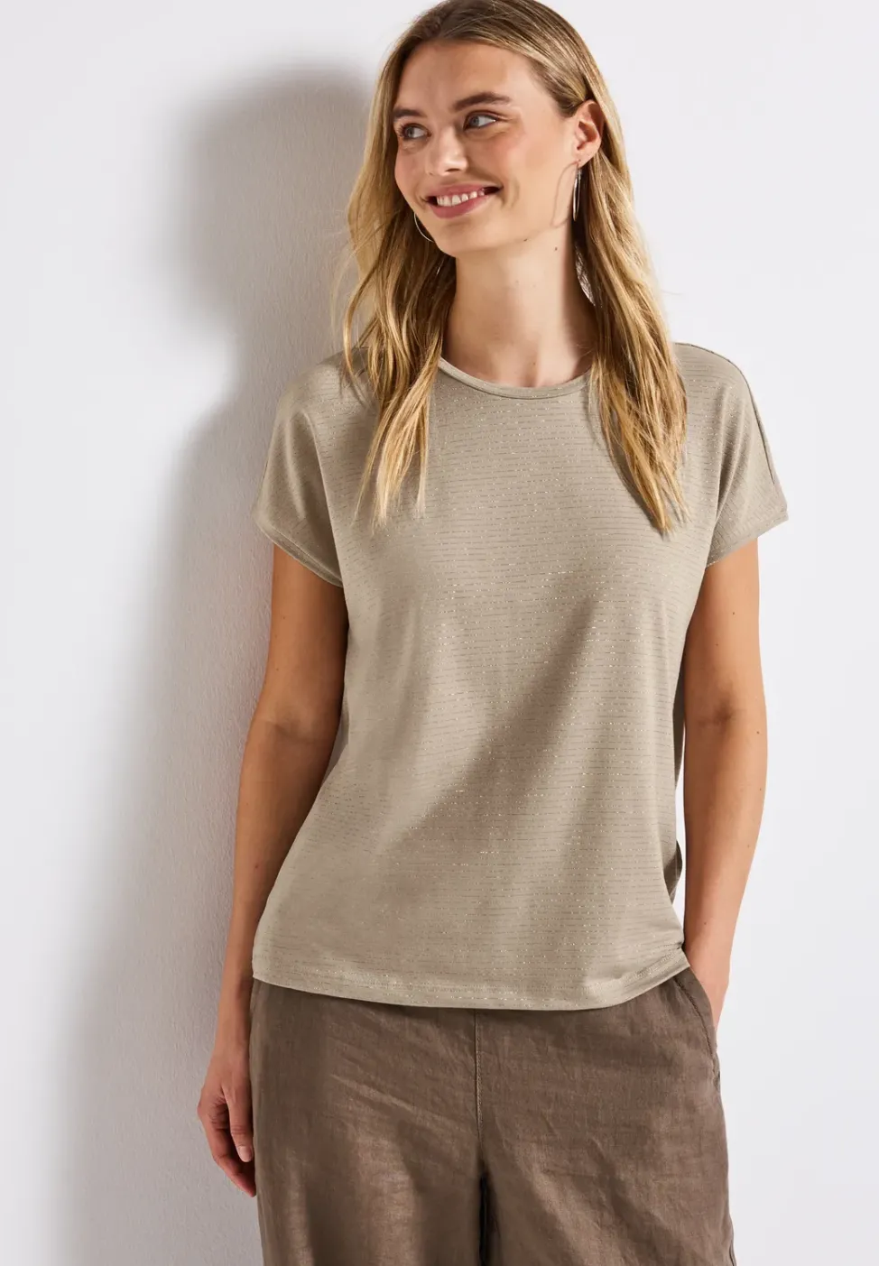 Shirt mit Glitzerstreifen