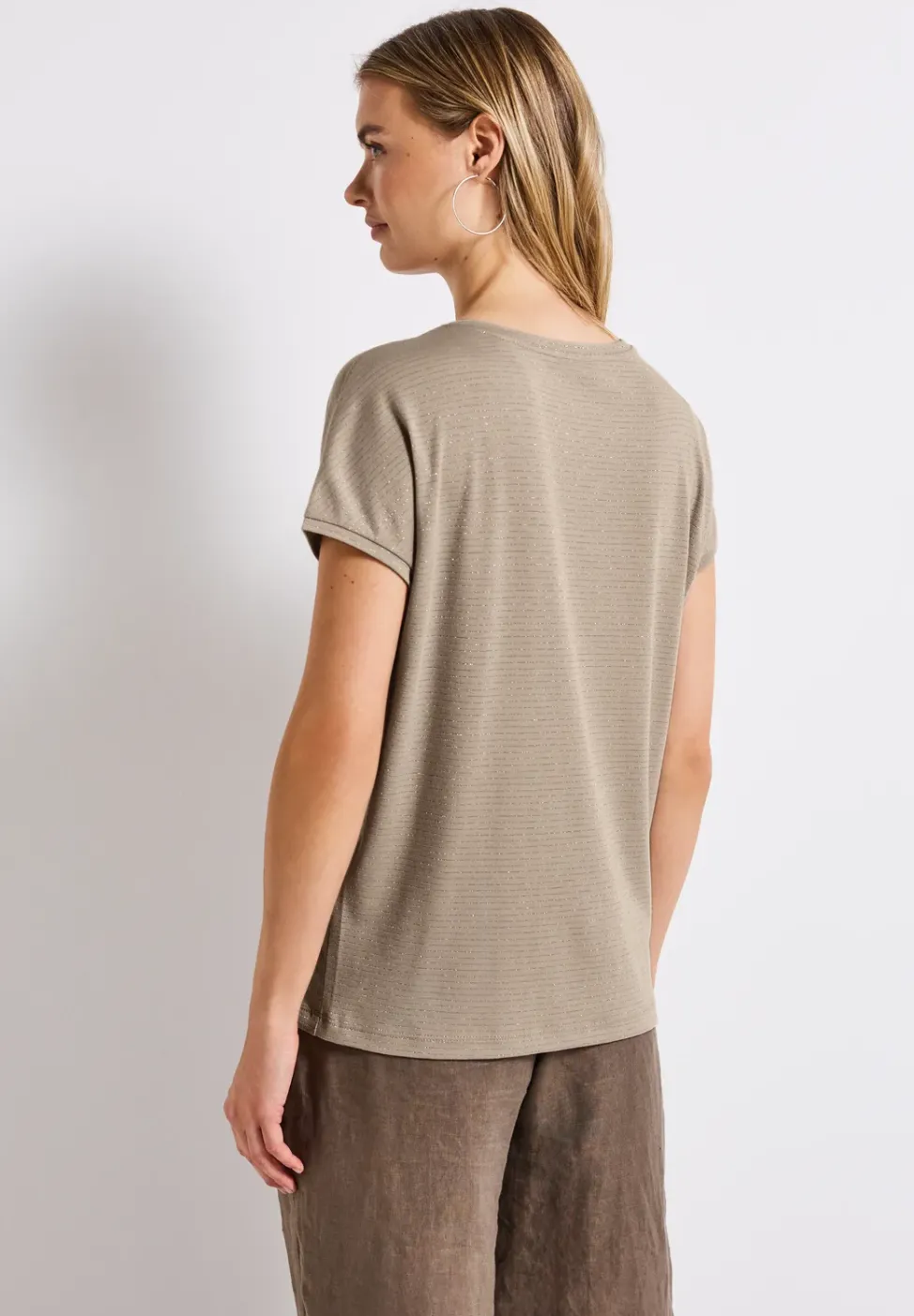 Shirt mit Glitzerstreifen
