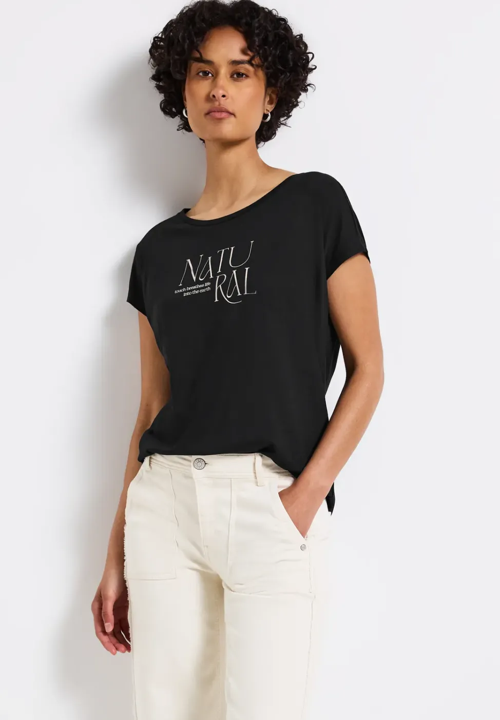 Shirt mit Glitzer-Wording