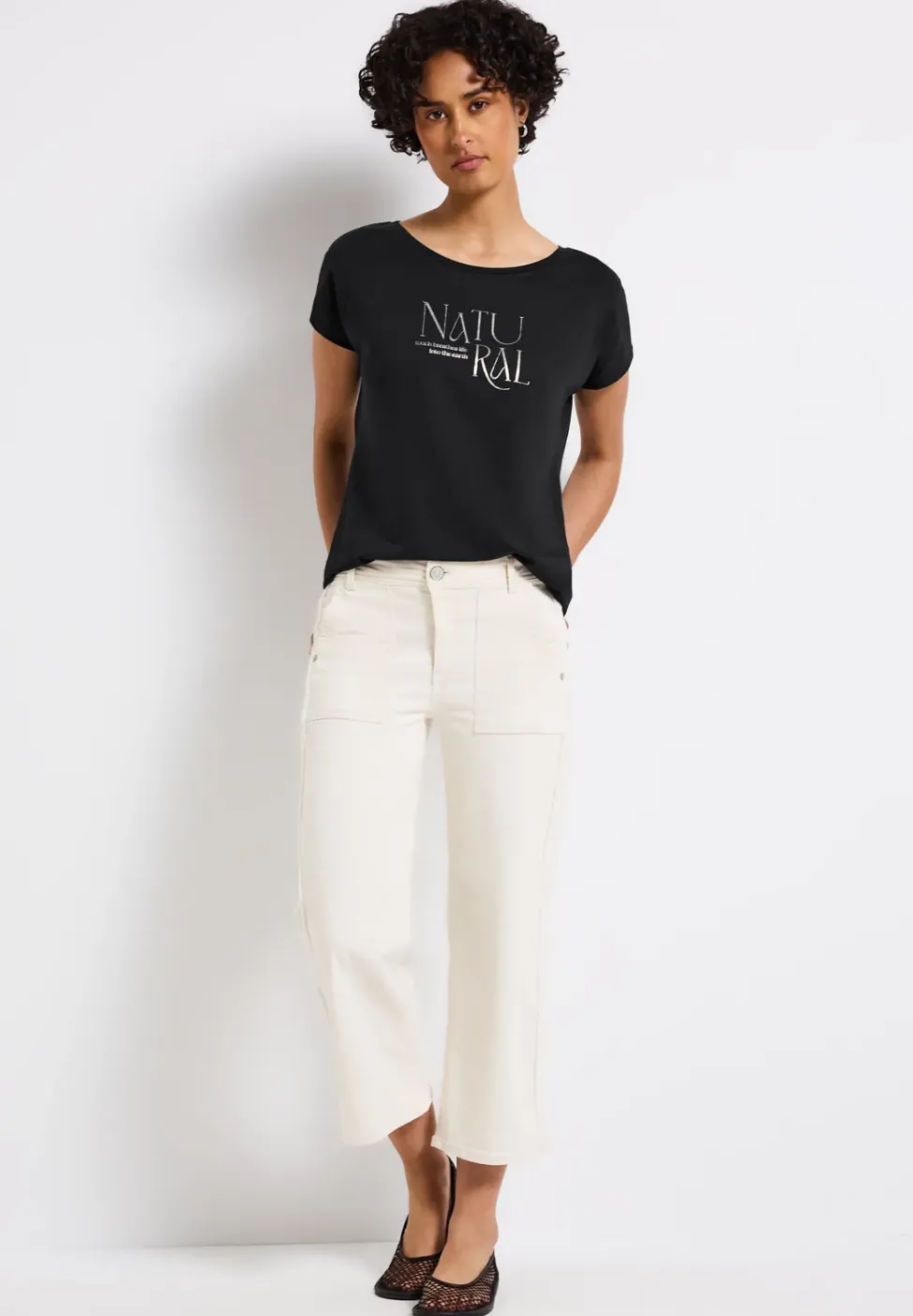 Shirt mit Glitzer-Wording