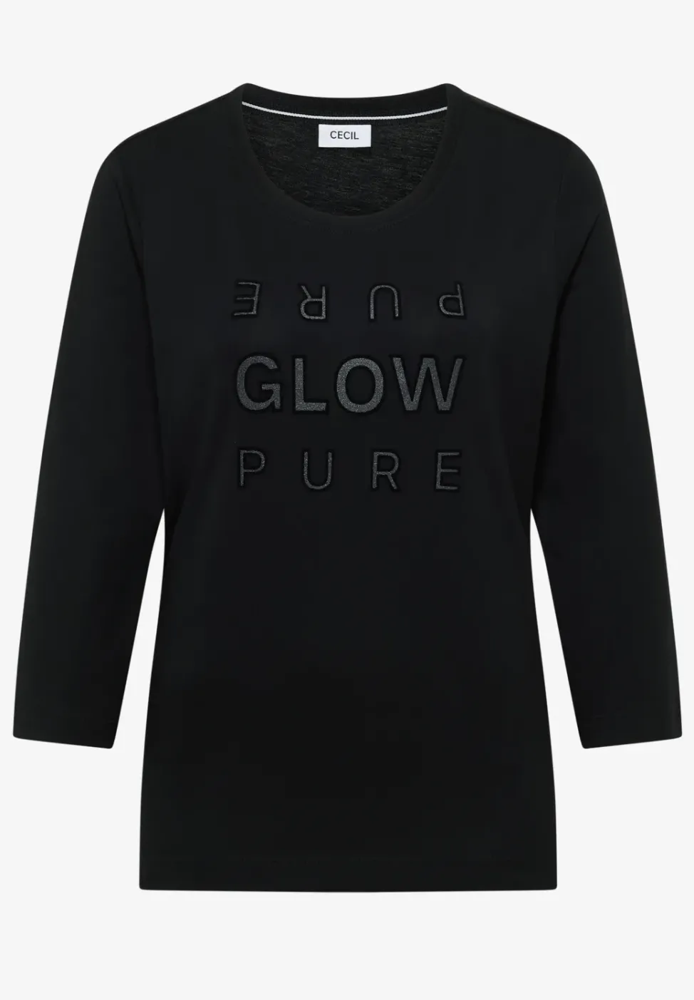 Shirt mit Glitzer-Wording