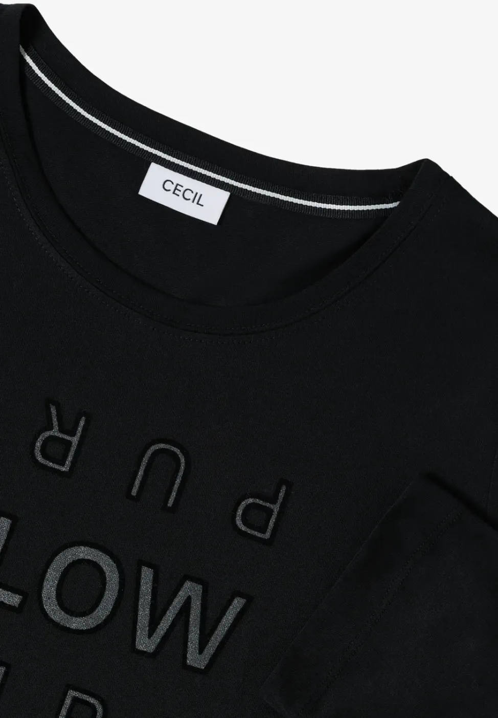 Shirt mit Glitzer-Wording