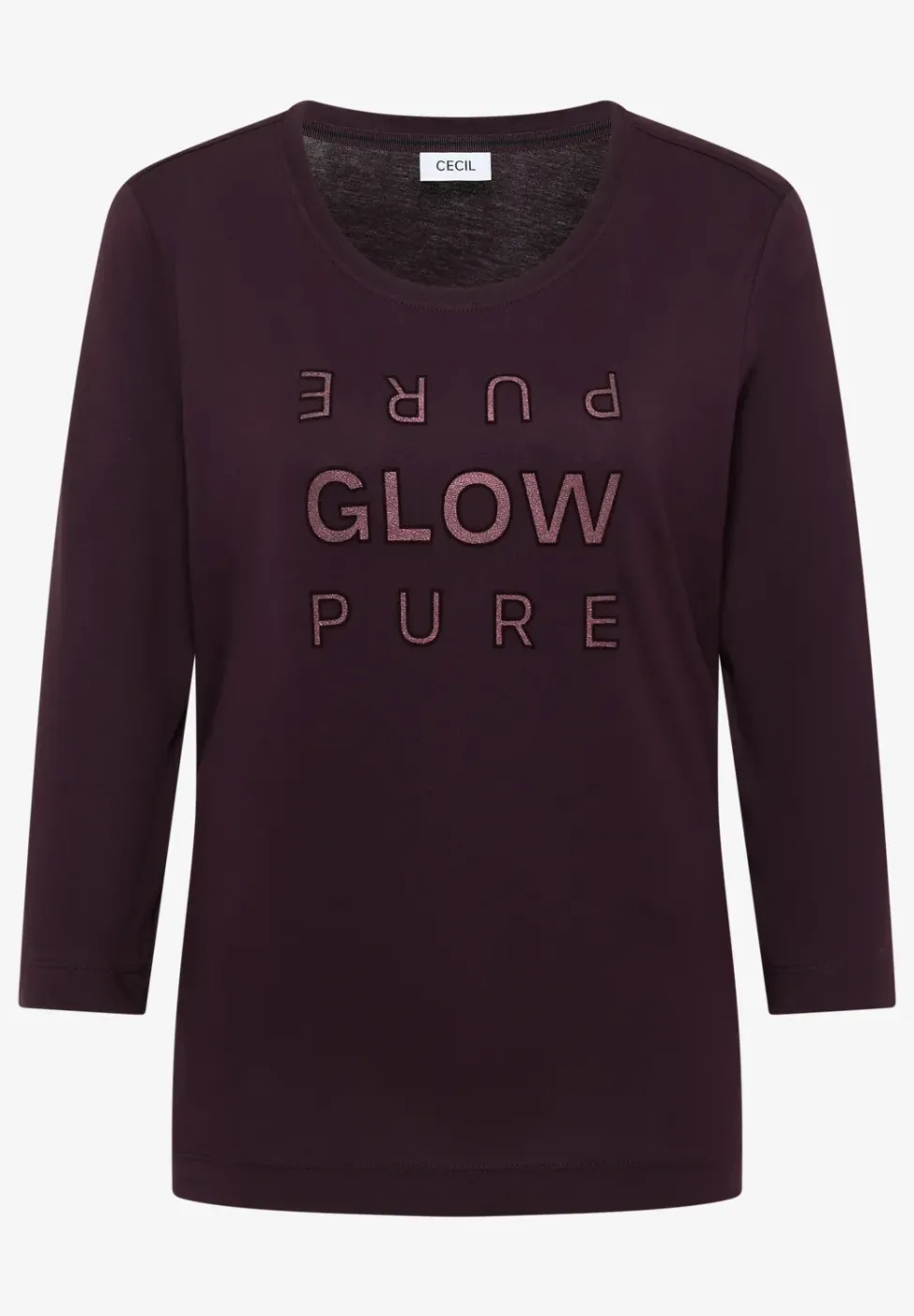 Shirt mit Glitzer-Wording