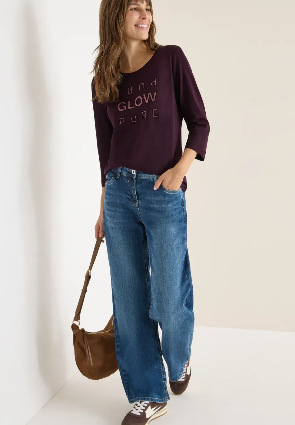 Shirt mit Glitzer-Wording
