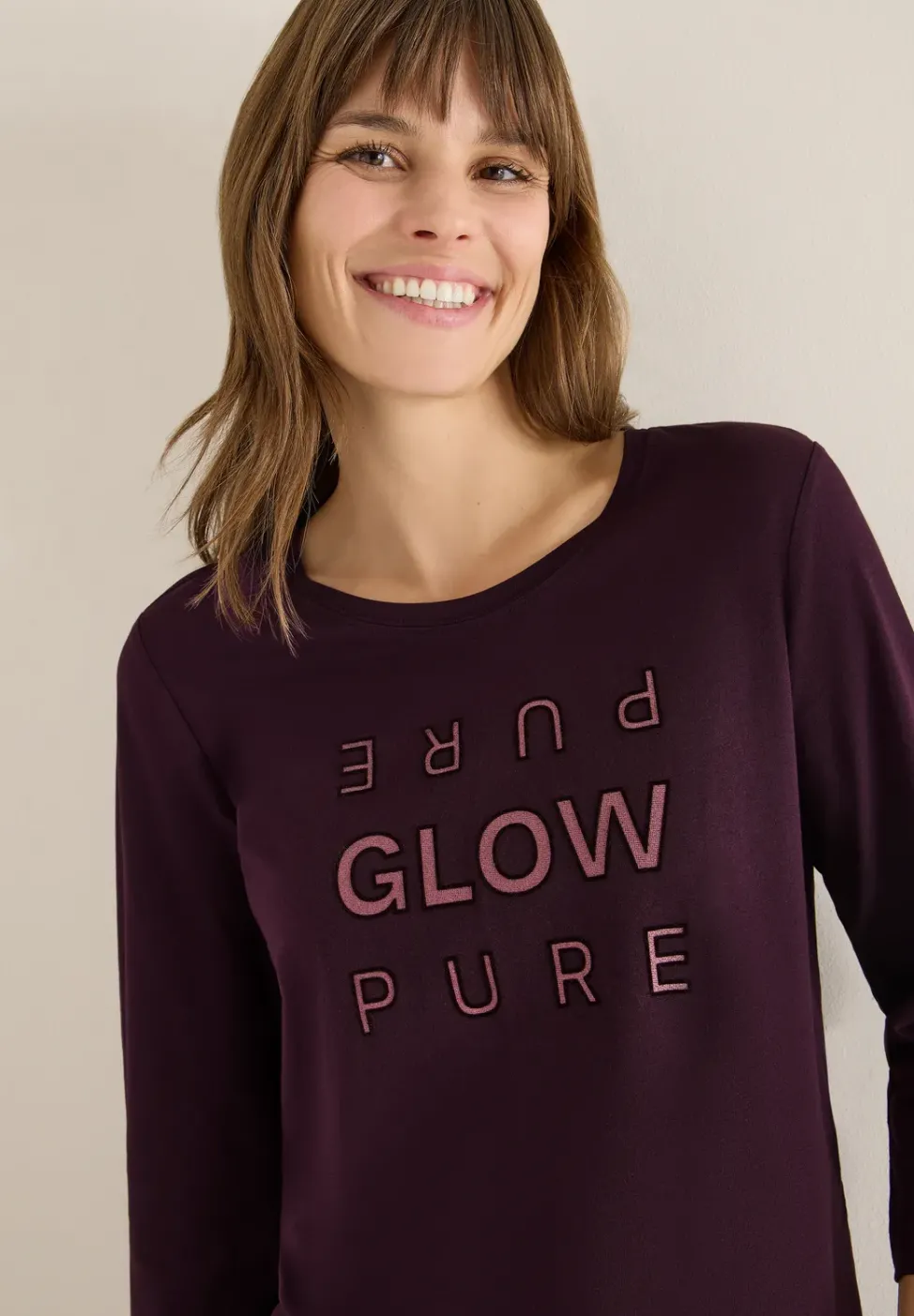 Shirt mit Glitzer-Wording