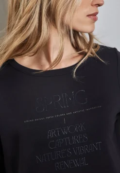 Shirt mit glänzendem Wording