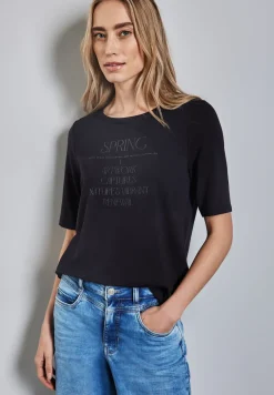 Shirt mit glänzendem Wording