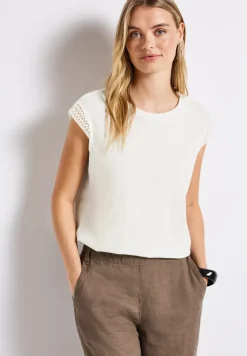 Shirt mit Häkeldetails