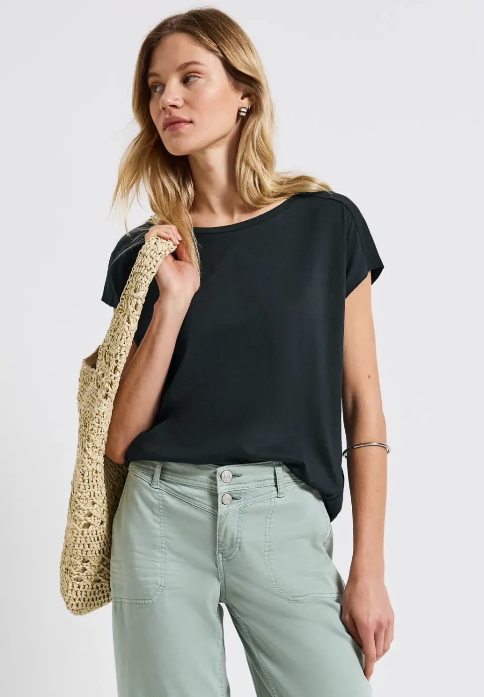 Shirt mit Häkeldetails