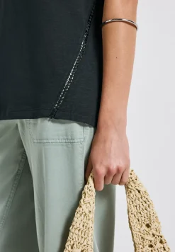 Shirt mit Häkeldetails