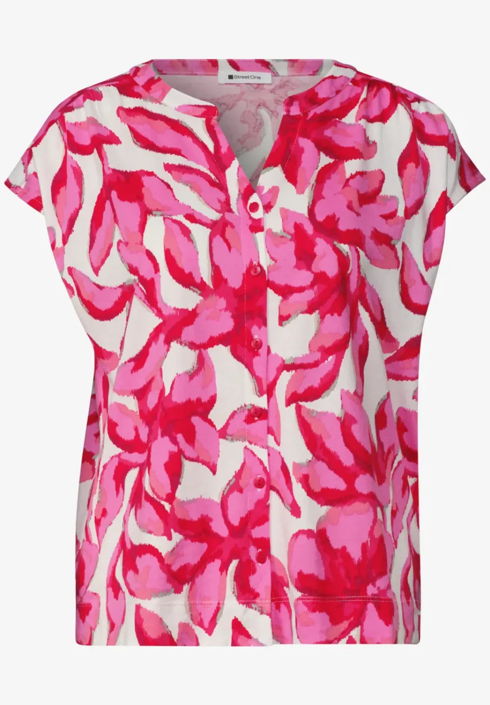 Shirt mit Knopfleiste und Print