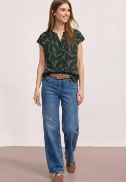 Shirt mit Knopfleiste und Print