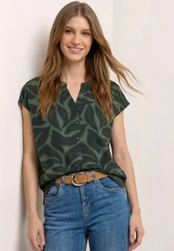 Shirt mit Knopfleiste und Print