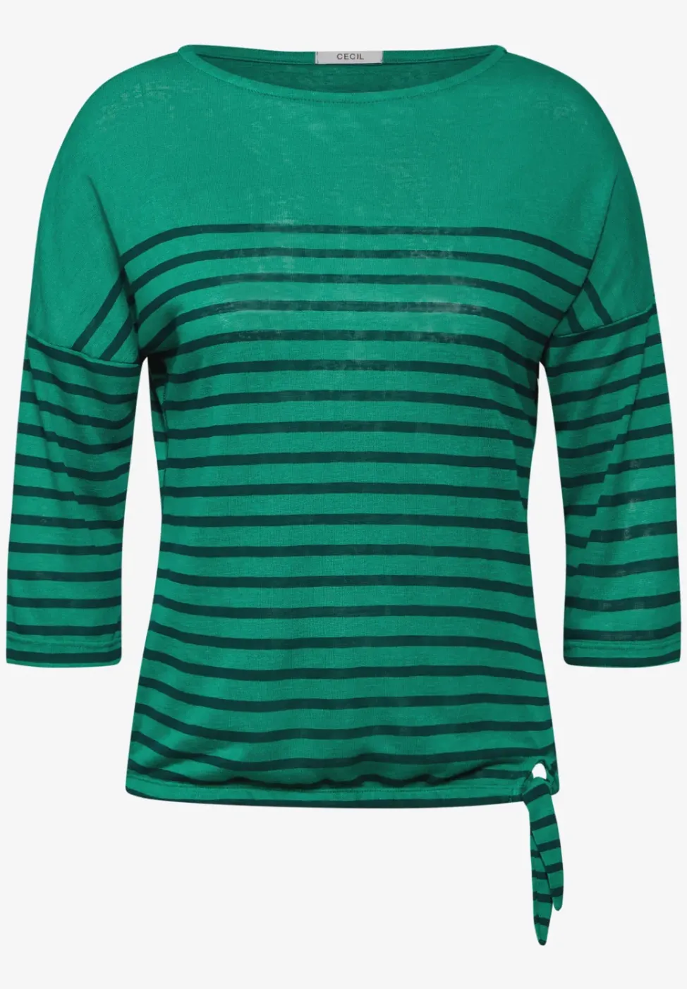Shirt mit Knoten am Saum