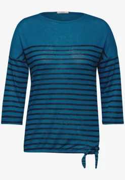 Shirt mit Knoten am Saum