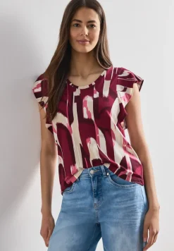 Shirt mit kurzen Volant-Ärmeln