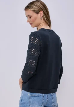 Shirt mit Lochmuster-Ärmeln