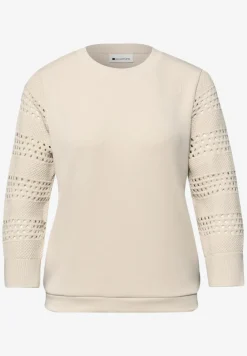 Shirt mit Lochmuster-Ärmeln