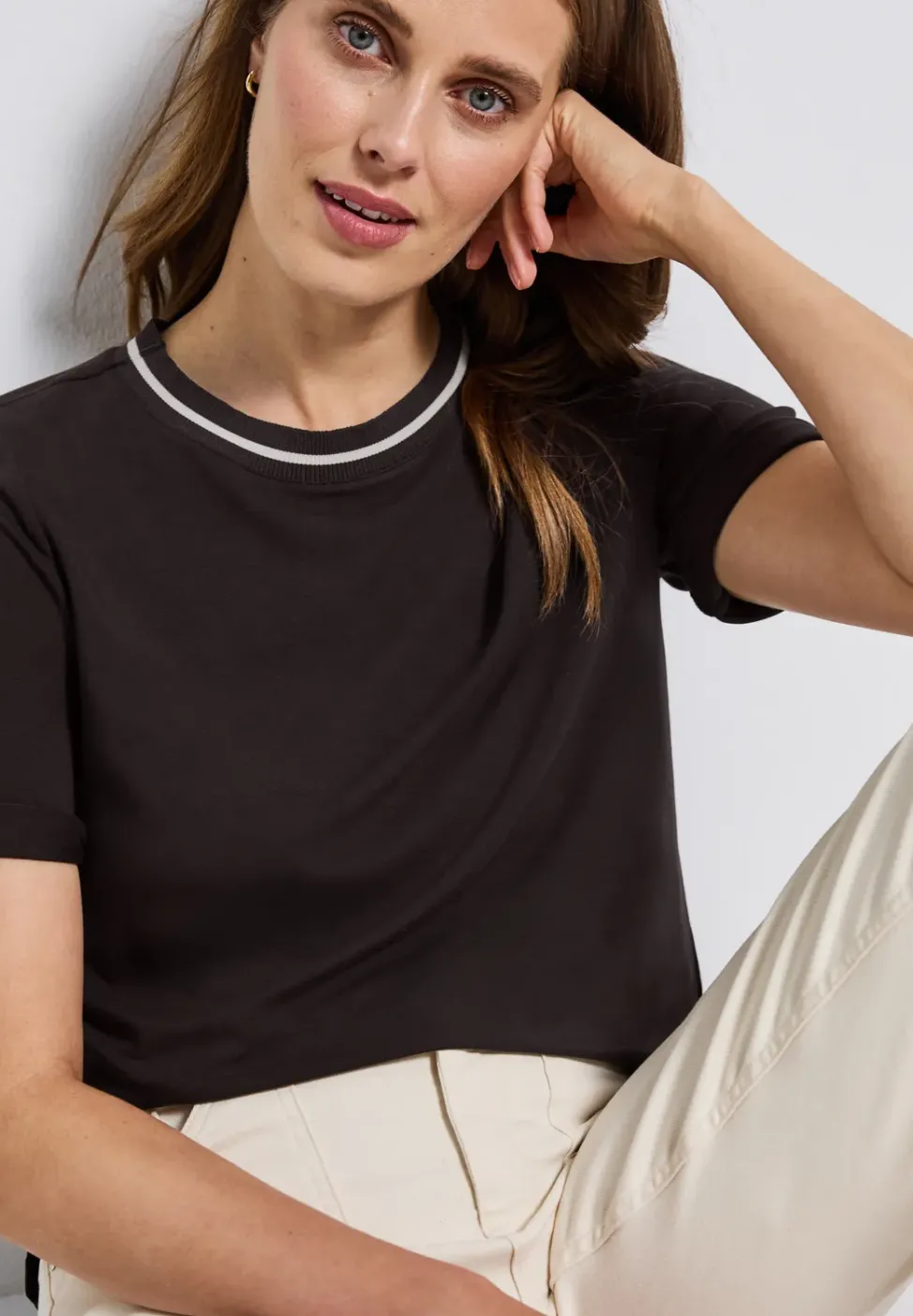 Shirt mit Rippdetail