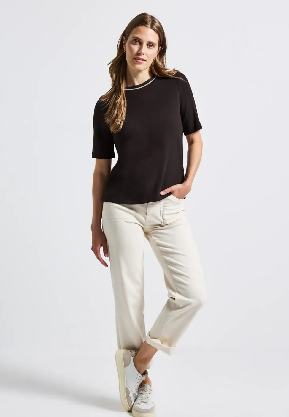 Shirt mit Rippdetail