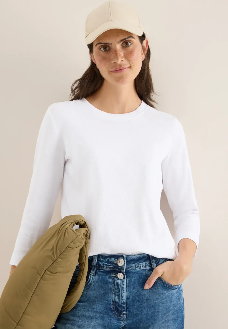 Shirt mit Rippstruktur