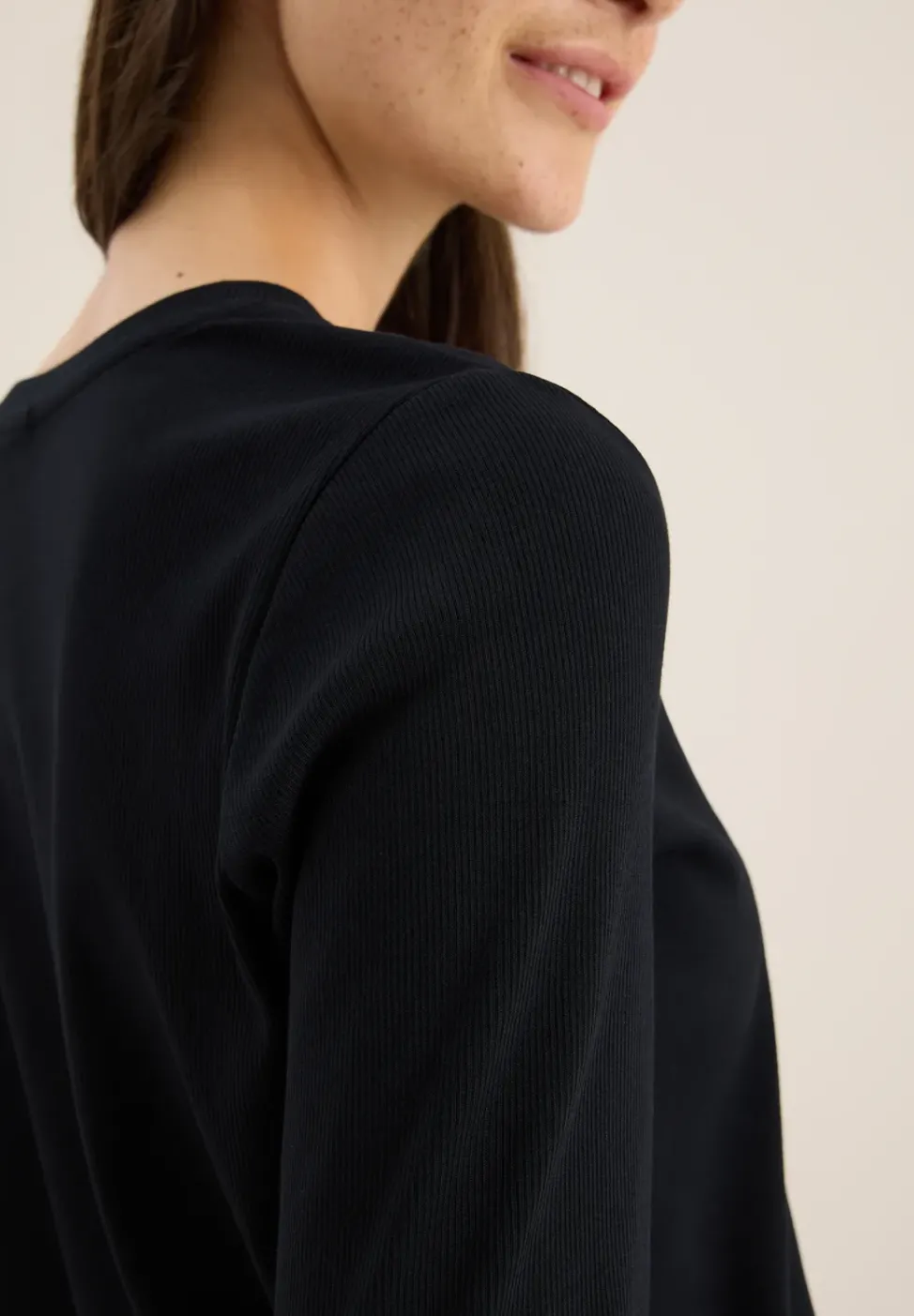 Shirt mit Rippstruktur