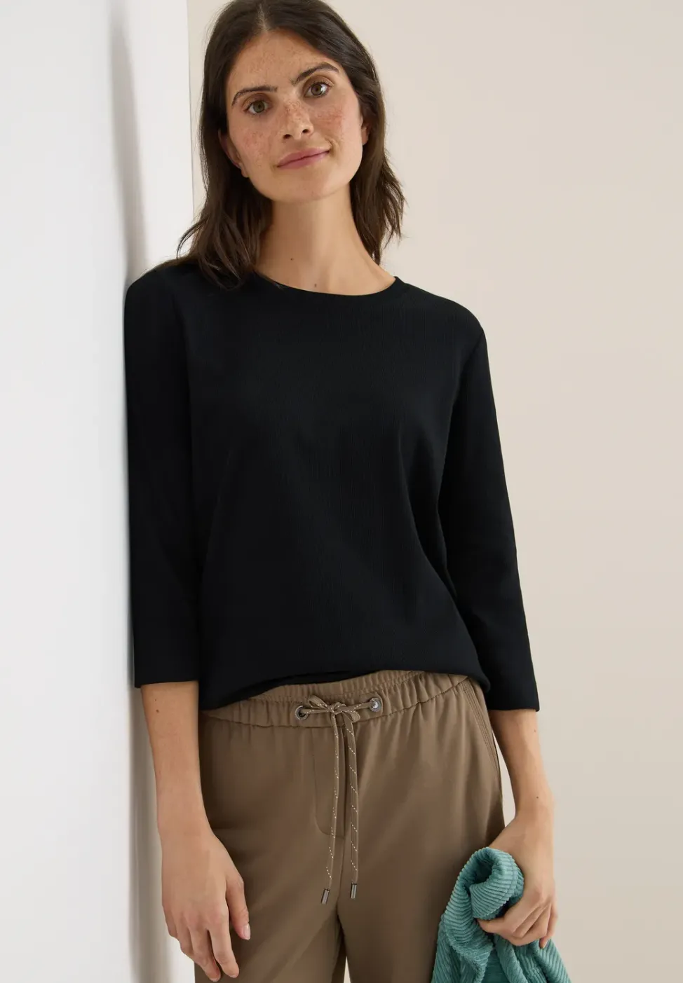 Shirt mit Rippstruktur