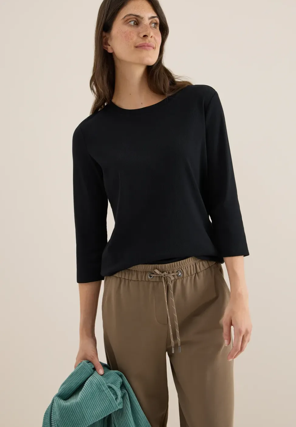 Shirt mit Rippstruktur