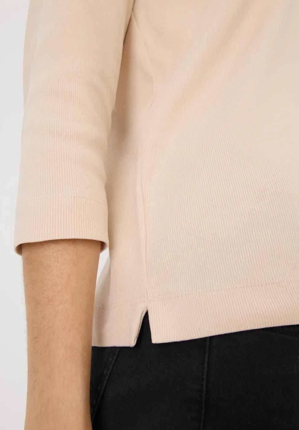 Shirt mit Rippstruktur