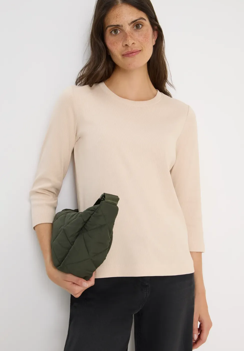 Shirt mit Rippstruktur