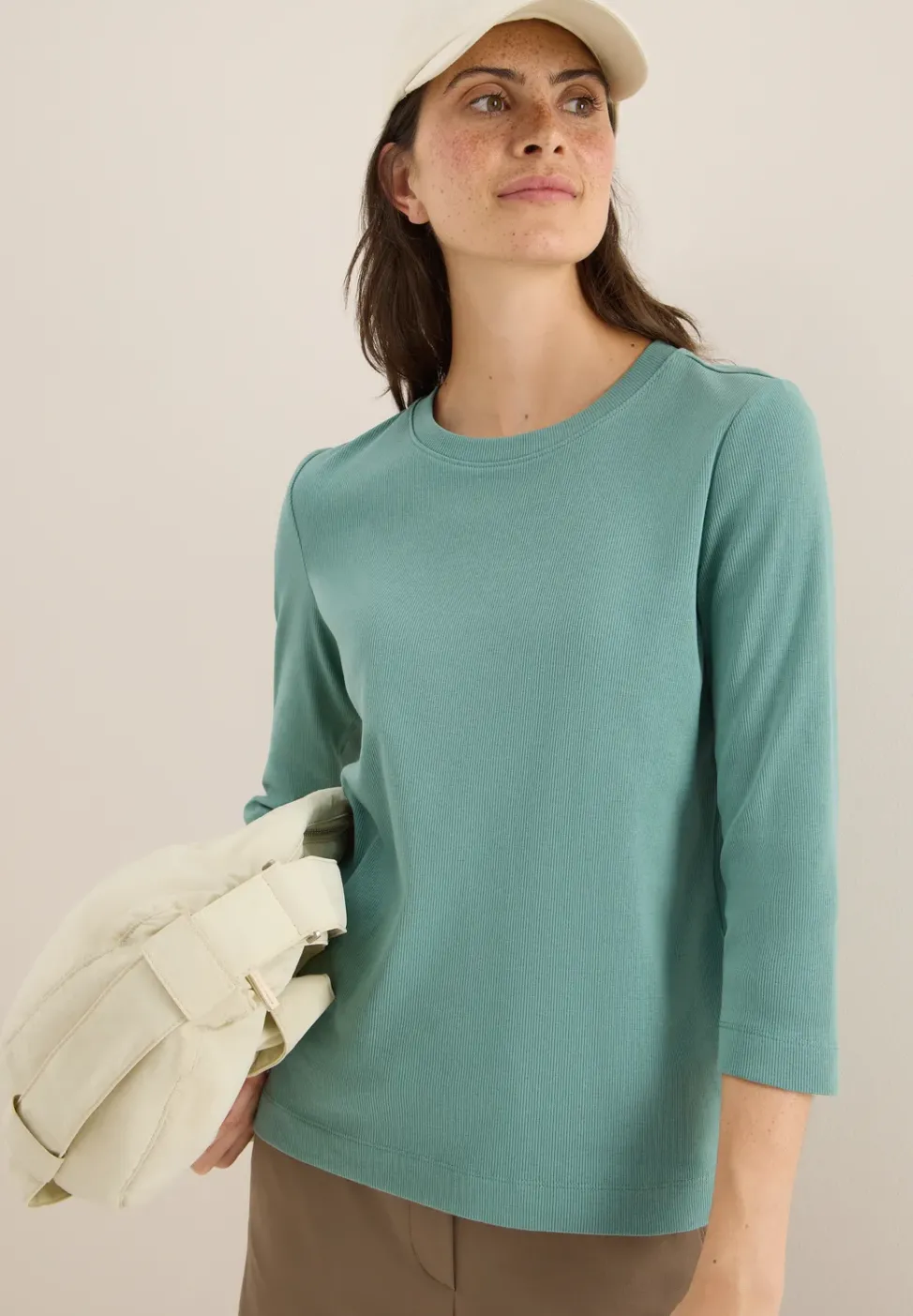 Shirt mit Rippstruktur